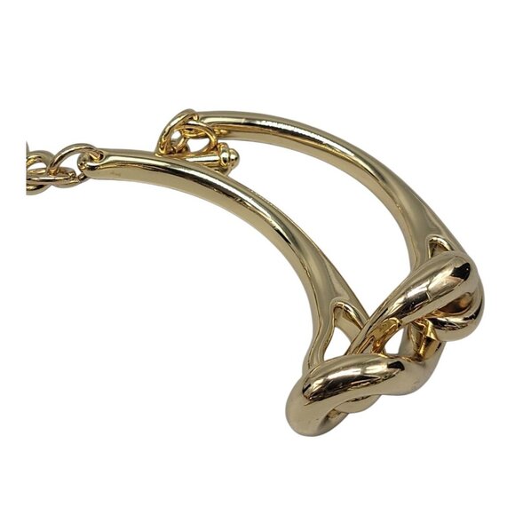 Roberto RFM L infinito Bracelet Bikini Line Gold Tone Metal Link Size 6.5" - Picture 10 of 12